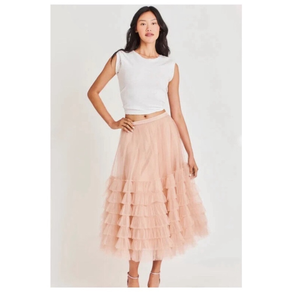 LOVESHACKFANCY MAXI TULLE SKIRT - Picture 5 of 5